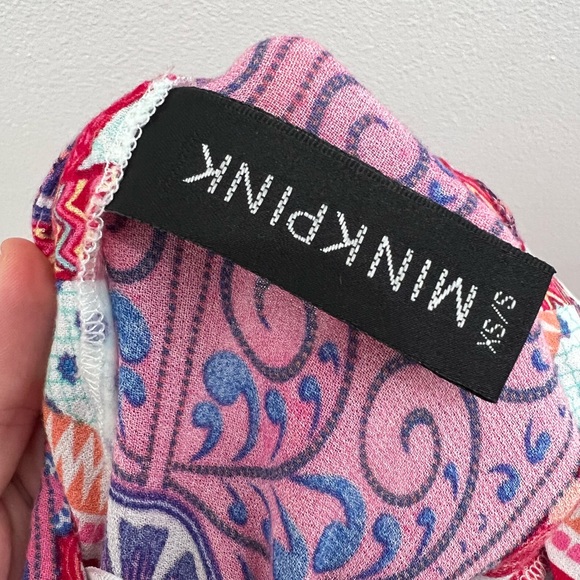 Like new! Mink Pink Sweet Like Candy Multi Print Kimono Top - Picture 7 of 8